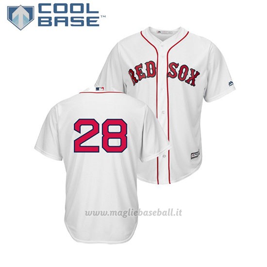 Maglia Baseball Uomo Boston Red Sox J.d. Martinez Cool Base Replica 1ªBianco